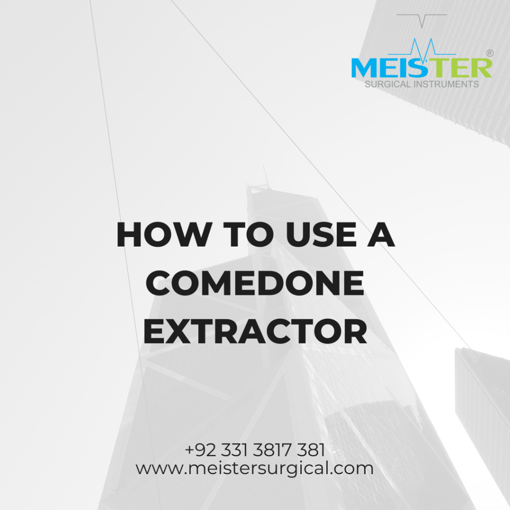 how to use a comedone extractor